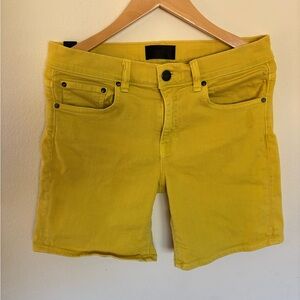 Vince Yellow Denim Shorts
